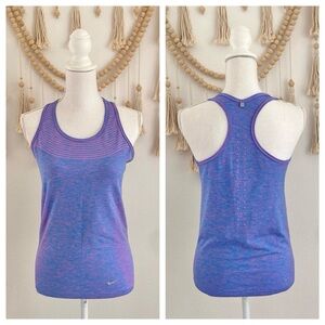 Nike dri-fit tank top hyper pink photo blue racerback athletic shirt workout M